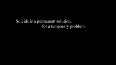 Suicide Typography black background