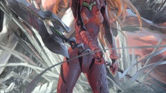 Suit anime girls asuka langley soryu neon genesis evangelion 