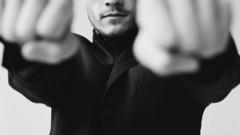 Suit grayscale Heath Ledger