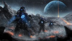 Suit planets science fiction alien artwork