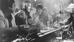 Suit smoke bar grayscale