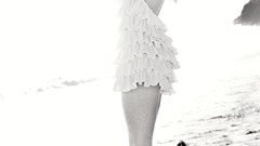 Summer black and white woman spring monochrome models elsa hosk