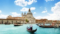 Summer Boats Italy venice architecture lakes blue skies 