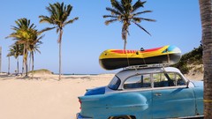 Summer Holidays Hawaii palm trees Beaches tropical classic cars