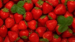 Summer red strawberries fruits