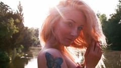 Summer woman blondes