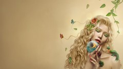 Summer woman blondes artwork