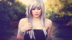 Summer woman blondes portraits