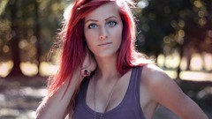 Summer woman brunettes models redheads