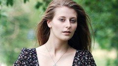 Summer woman young bokeh long hair brownies depth of field