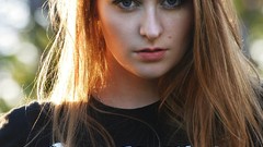 Summer woman young bokeh sunlight long hair portraits brownies 