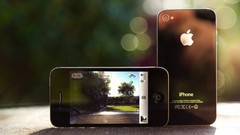 Sun apples Technology Cameras mobile vision blurred background 