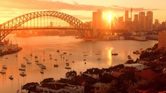 Sun Australia Sydney sydney harbour bridge