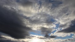 Sun blue bright white light skies