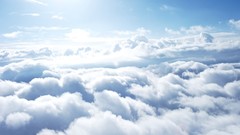 Sun blue clouds skies