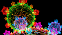 Sun burn colorful abstract