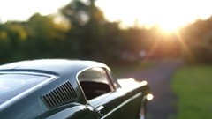 Sun cars roads sunlight vehicles Ford mustang green cars