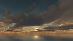 Sun clouds horizon video games skyscapes