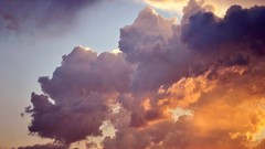 Sun clouds light Violet skyscapes