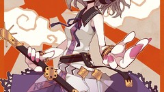 Sun clouds weapons headphones Ribbons Swords belts skirts anime 