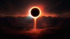 Sun eclipse skies artwork