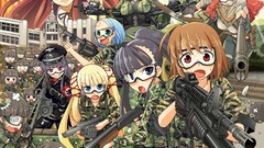 Sun fire weapons Guns Anime hats Revolver red eyes camouflage 