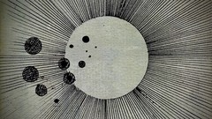 Sun lines ink monochrome drawings