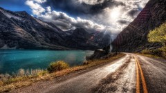 Sun Mountains roads skyscapes