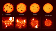 Sun outer space artwork infographics