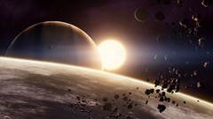 Sun outer space planets