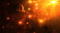 Sun planets outer space artwork fantasy art