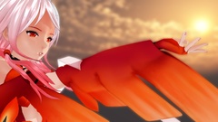 Sun red eyes red dress 3d pink hair long hair anime girls 