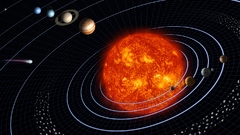 Sun solar system planets