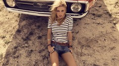 Sun woman cars Ford belts blondes vehicles masha novoselova 