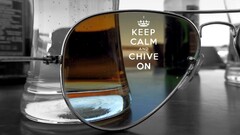 sunglasses Keep Calm and quote selective coloring Typography