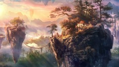 Sunlight artwork floating islands