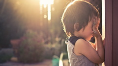 Sunlight closed eyes bright