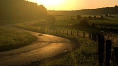 Sunlight roads Landscapes nature