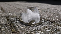 Sunlight summer ice melting