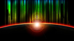 Sunrise abstract horizon Earth outer space