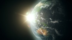 Sunrise Australia outer space artwork