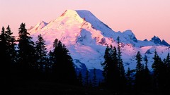 Sunrise autumn Washington mount baker