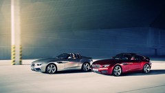 Sunrise cars wheels BMW two races