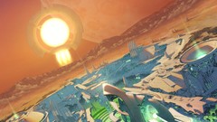 Sunrise cityscapes planets spaceships