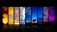 Sunrise clouds nature Trees