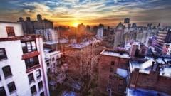 Sunrise colors cityscapes new york city HDR Photography