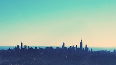 Sunrise dawn Chicago cities cityscapes