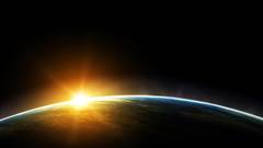 Sunrise Earth outer space
