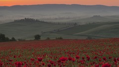 Sunrise Italy Tuscany crete