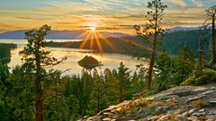 Sunrise Lake Tahoe sierra